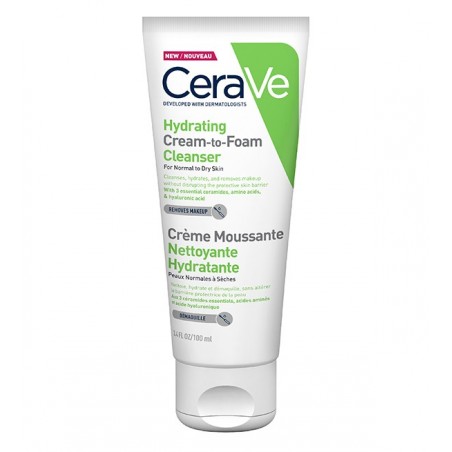 CERAVE CRÈME MOUSSANTE NETTOYANTE HYDRATANTE – 100 ML PNS