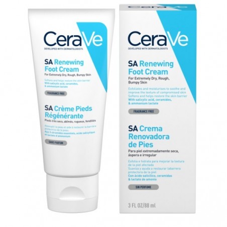 CERAVE CRÈME RÉGÉNÉRANTE PIEDS TRÈS SECS ABÎMÉS RUGUEUX FENDILLES 88ML