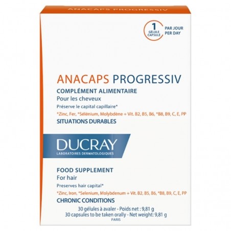 DUCRAY ANACAPS PROGRESSIV 30 CAPSULES