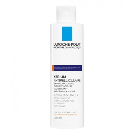 LA ROCHE-POSAY KERIUM PELLICULES SECHES 200ML SHAMPOOING-CRÈME ANTI-PELLICULAIRE