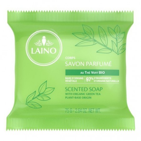 LAINO SAVON THÉ VERT FEUILLE DE MENTHE 75 G