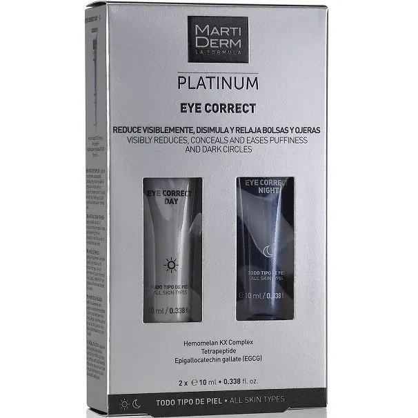 MARTIDERM PLATINIUM EYE CORRECT JOUR ET NUIT 2X10ML