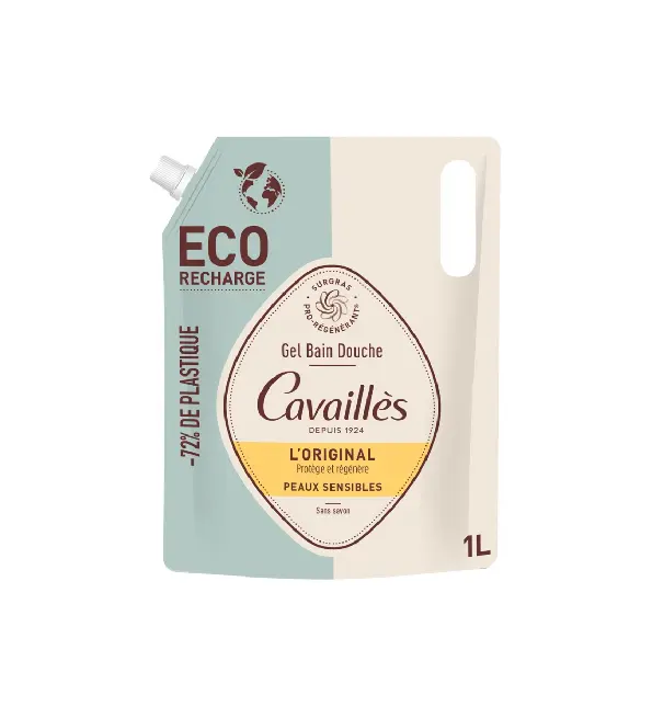 ROGE CAVAILLES ECO-RECHARGE 1L GEL BAIN ET DOUCHE L'ORIGINAL