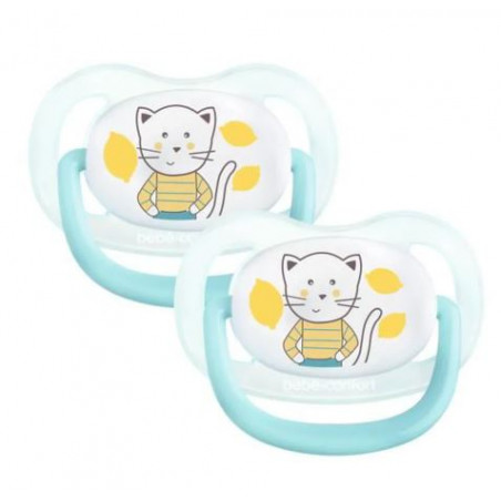 BÉBÉ CONFORT SUCETTES PHYSIO AIR CONF - 18/36 M - THE GARDENER BLEU ET JAUNE SIL X2 - 6884